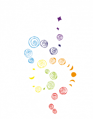 Женская футболка Змея Кундалини с цветами чакрами 2