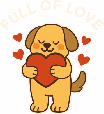 Мужская футболка Stedman Собака з сердечком 2