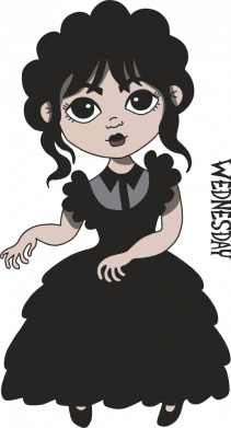 Жіноча футболка Фантастичний танець дівчинки Wednesday 2