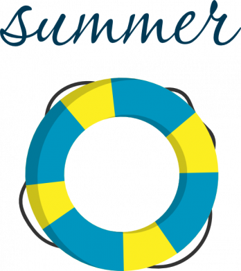 Шеврон закруглений прямокутний Літо сезон рятувальний круг 2