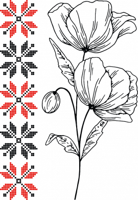 Маки. Вишивка. Україна