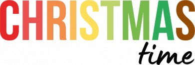 Разноцветная надпись "Christmas time"