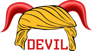 Шапка на флисе Трамп,чорт 2