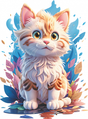 Флаг Мультяшный котик 2