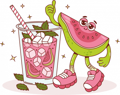 Блокнот А5 Розовая Гуава с освежающим коктейлем 2