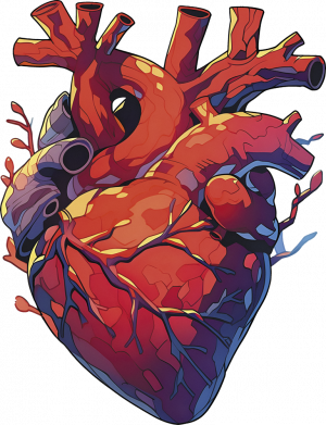 Мужская футболка Stedman анатомичное сердце 2