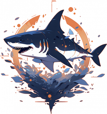 Женская футболка Акула лого 2