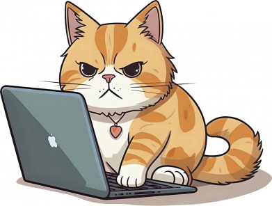 Кепка Злая кошка за макбуком 2