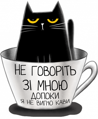 Худи премиум женская Кот в чашке 2