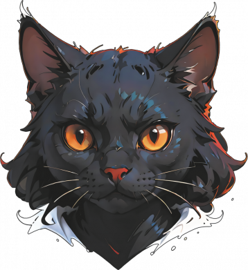 Футболка оверсайз FATLINE Портрет черной кошки 2