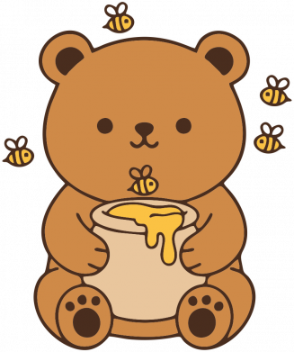 Чехол из раздела Авторские принты Медвежонок обнимает горшок меда для Apple iPhone 14 2