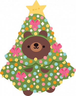 Christmas bear-tree