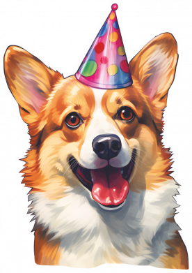 Штаны Корги с Днем Рождения 2