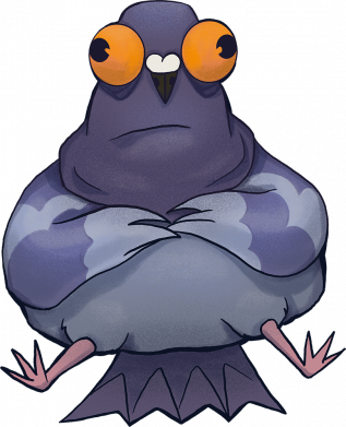 Кружка двухцветная 420ml смешной голубь 2