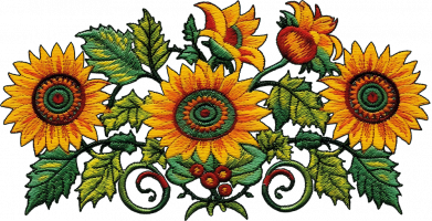 Термочашка негерметичная Soho Имитация вышивки подсолнушки 2