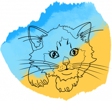 Мужская футболка Stedman Украинский котик арт 2