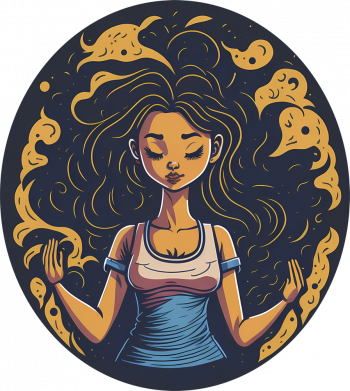 Женская футболка Девушка и йога 2