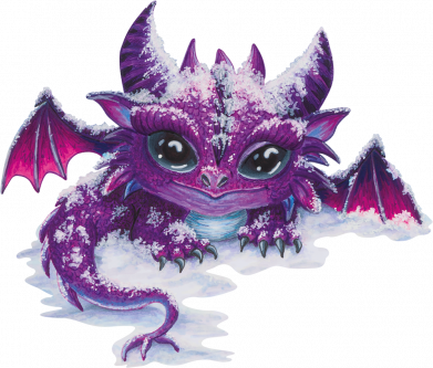 Дракоша у снігу