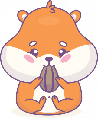 Смешной грызун хомяк с семечкой