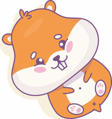 Кружка двухцветная 420ml Смешной лежащий на спине хомяк 2