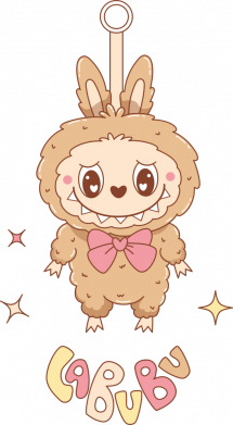 Принт Термокружка Bruno Лабубу Монстр Брелок, Фото № 2 - FATLINE