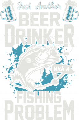 Шеврон круглий Drinking and fishing 2