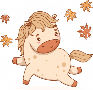 Худі оверсайз Грайлива конячка з кленовим листям 2