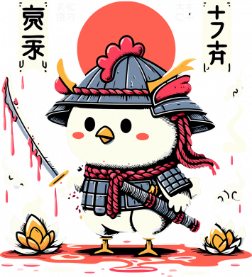 Термобутылка Viano Маленькая белая цыпочка-самурай 2