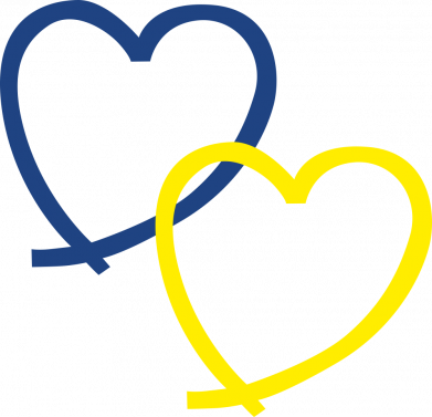 Синее и желтое серце