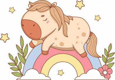 Термобутылка Viano Спящая лошадка на радуге 2