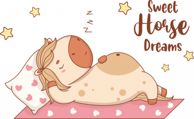 Термобутылка Viano Смешная спящая лошадка 2