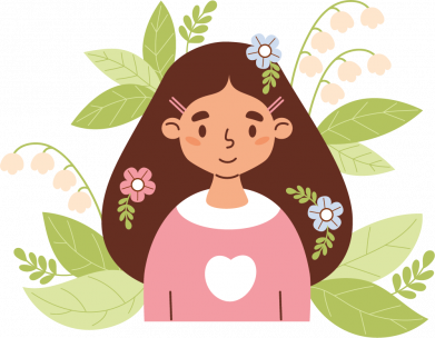 Кепка-тракер тай-дай Весенняя Девушка с ландышами 2