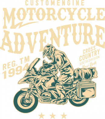 Мужская футболка Stedman Motorcycle adventure art 2