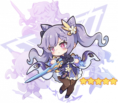 Принт Футболка оверсайз FATLINE Chibi Keqing splash art, Фото № 2 - FATLINE