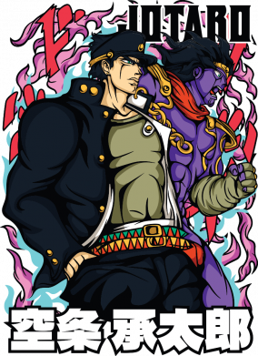 Бутылка металлическая Jumbo Jotaro Kujo art 2
