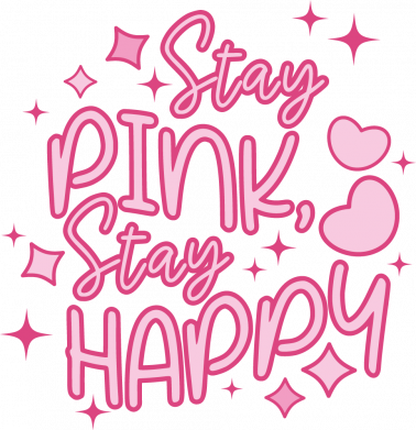 Кепка тай-дай Stay Pink, Stay Happy. Леттеринг 2