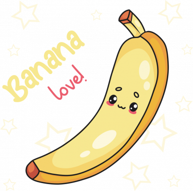 Женская футболка Любовь банан. Смешной персонаж 2