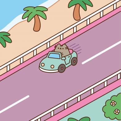 Pusheen is on vacation