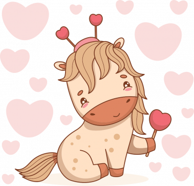 Термобутылка Viano Влюбленная лошадка 2