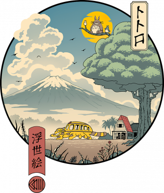 Футболка оверсайз FATLINE Totoro Vintage Art 2