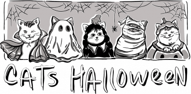 Повербанк 9000 mAh Unic Кошки Хэллоуин 2