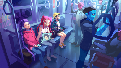 Дитяча футболка Хантрікс в метро 2