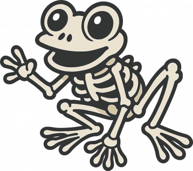 Чохол з розділу Авторські принти Frog Skeleton для Xiaomi Redmi Note 9 5G/Redmi Note 9T 2