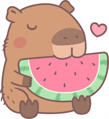 Принт Чохол для iPhone 15 Plus Capybara and Watermelon, Фото № 2 - FATLINE