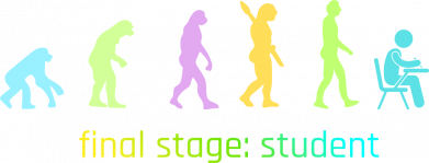 Женская футболка Эволюция студента силуэт 2