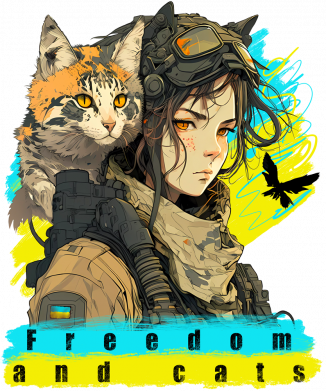 Женская футболка Свобода и коты 2