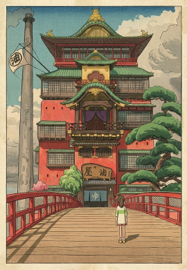 Мужская футболка Stedman "Унесенные призраками" гравюра 2