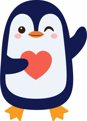 Принт Коврик для мыши Penguin in Love, Фото № 2 - FATLINE