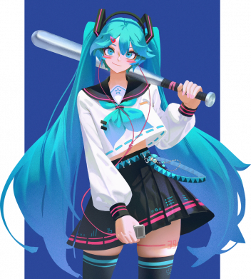 Шеврон круглый Sporty Hatsune Miku 2