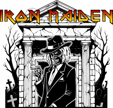 Шоппер монстр на кладовищі. iron maiden 2